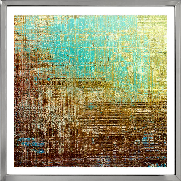 Textured Abstract 4 - Single Picture Frame Print, Aluminium Chrome, 199.136 cm H x 199.136 cm W