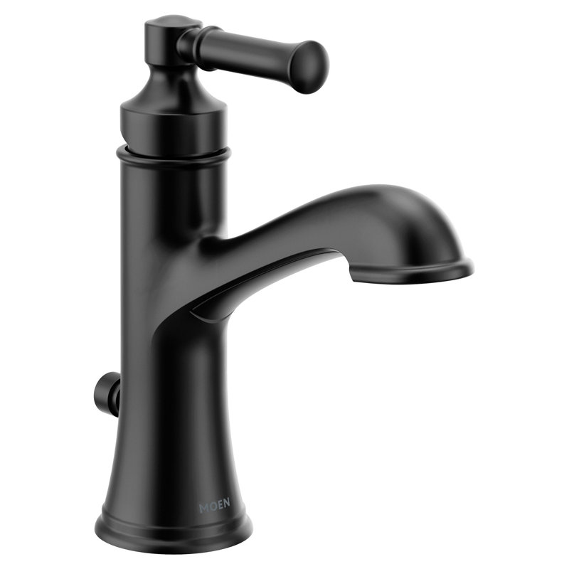 Robinet pour salle de bain à 1 poignée et 1 trou MOEN Dartmoor, Noir mat