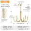 6-Light Candle Style LED Chandelier-1621441986