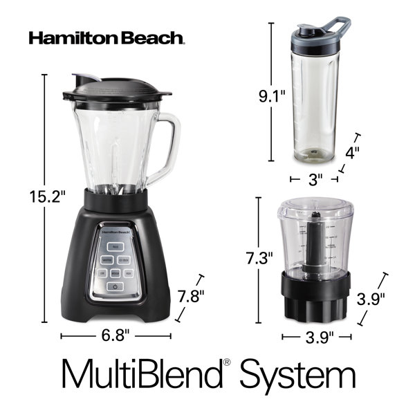 Hamilton Beach 12 Function Blender & Chopper with 40oz Glass Jar