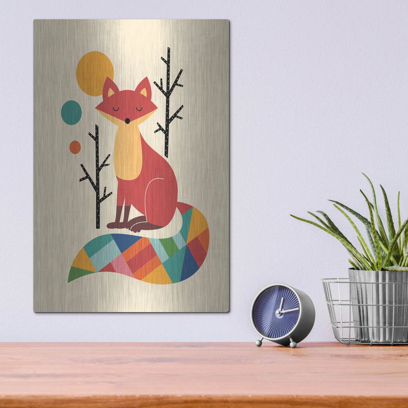 «Rainbow Fox» par Andy Westface, H 16 po x l 12 po