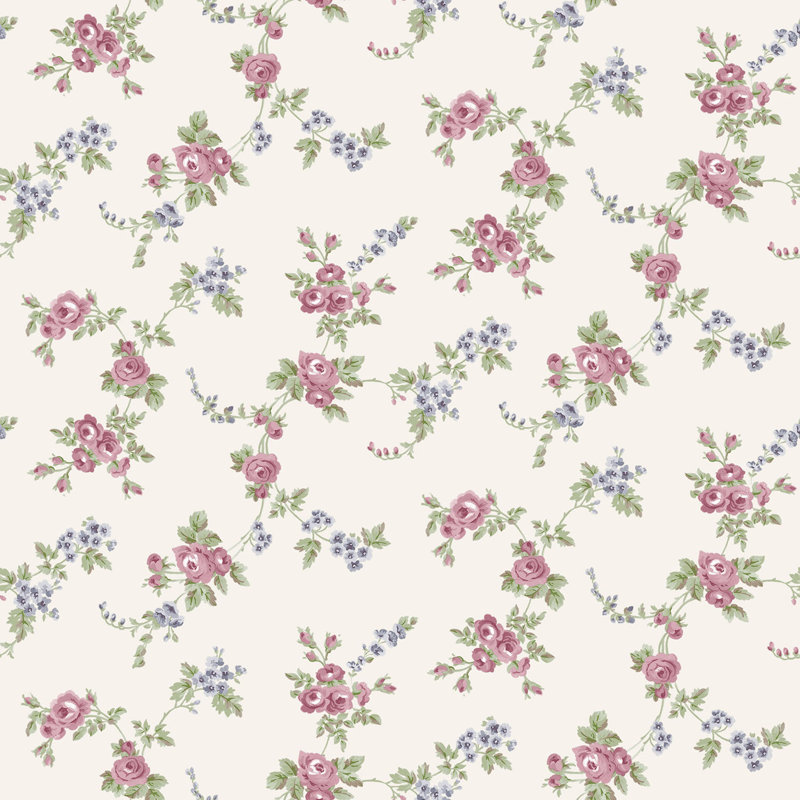 Garretson 1000cm x 52.8cm Satin Wallpaper Roll, Pink/Beige