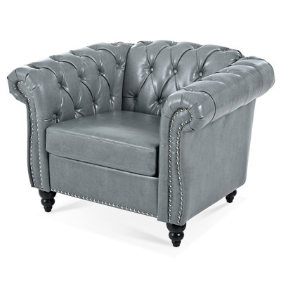 Dushyant Faux Leather Armchair
