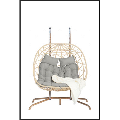 Double Egg Chair With Stand