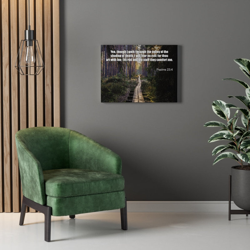 Shadow Of Death Psalm 23:4 - Wrapped Canvas Print, 46cm H x 61cm W