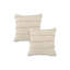 Ensemble de 2 taies d'oreiller carrées rayées à franges 100% coton-601079545-601079551