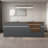 78.74-Inch Vintage Front Desk with Lockable Drawers, Perfect for Reception or Computer Use