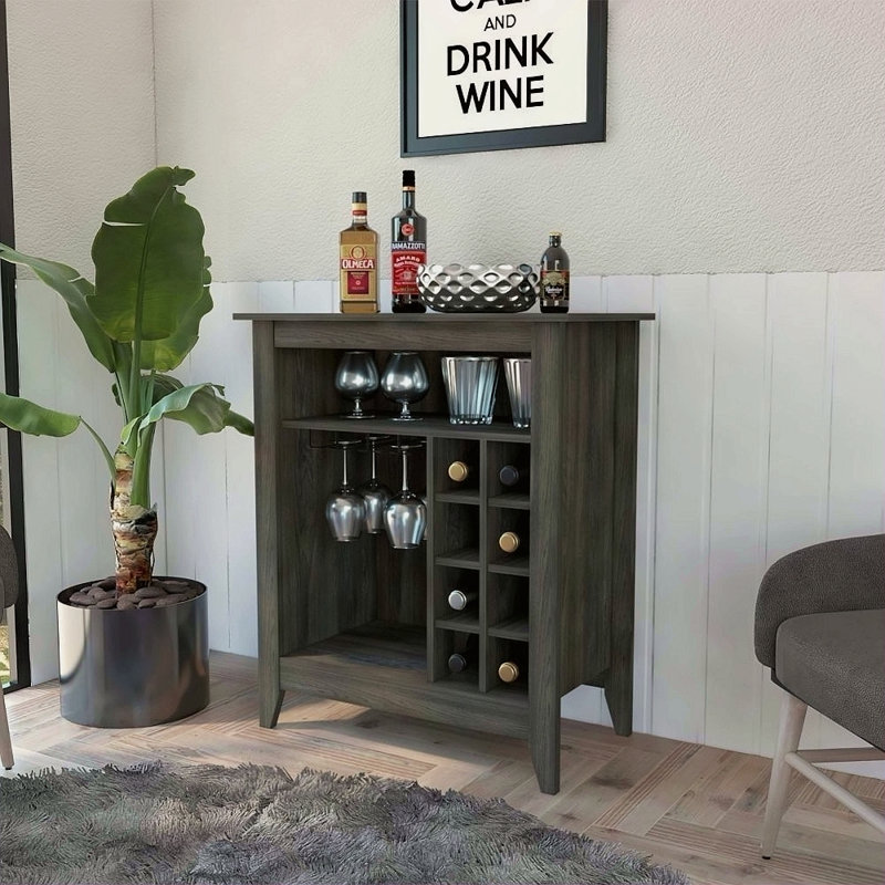 Armoire bar 6 tiroirs 1 tiroir 1 tablette, Brun