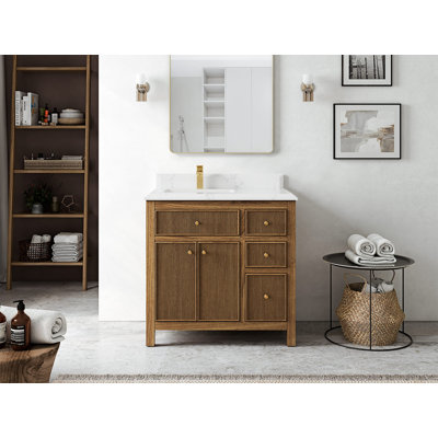 36'' Single Bathroom Vanity with Quartz Top