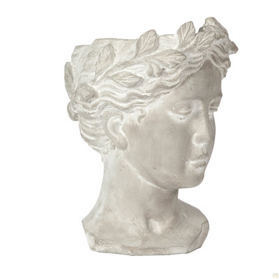 Jardinière en ciment de style grec - Décoration de jardin intérieur et extérieur, P 6 po x 9 po