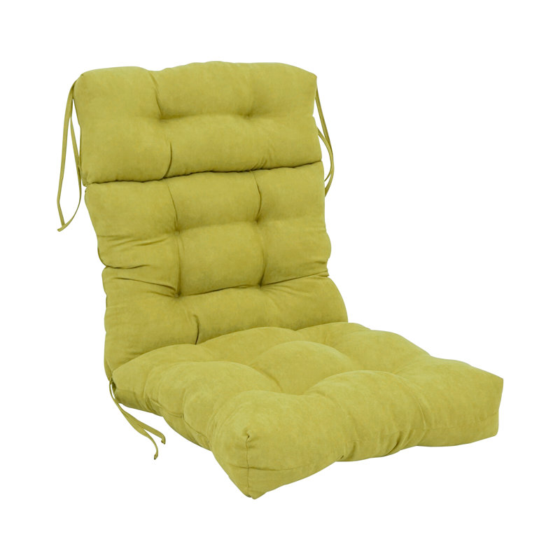 Coussin de siège / dossier en microsuède, Lime mojito, L 22 po x P 45 po