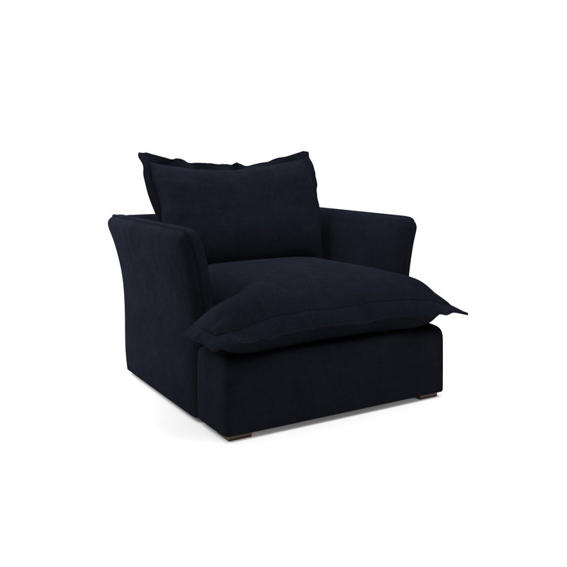 Haven Armchair, Blue 100% Cotton