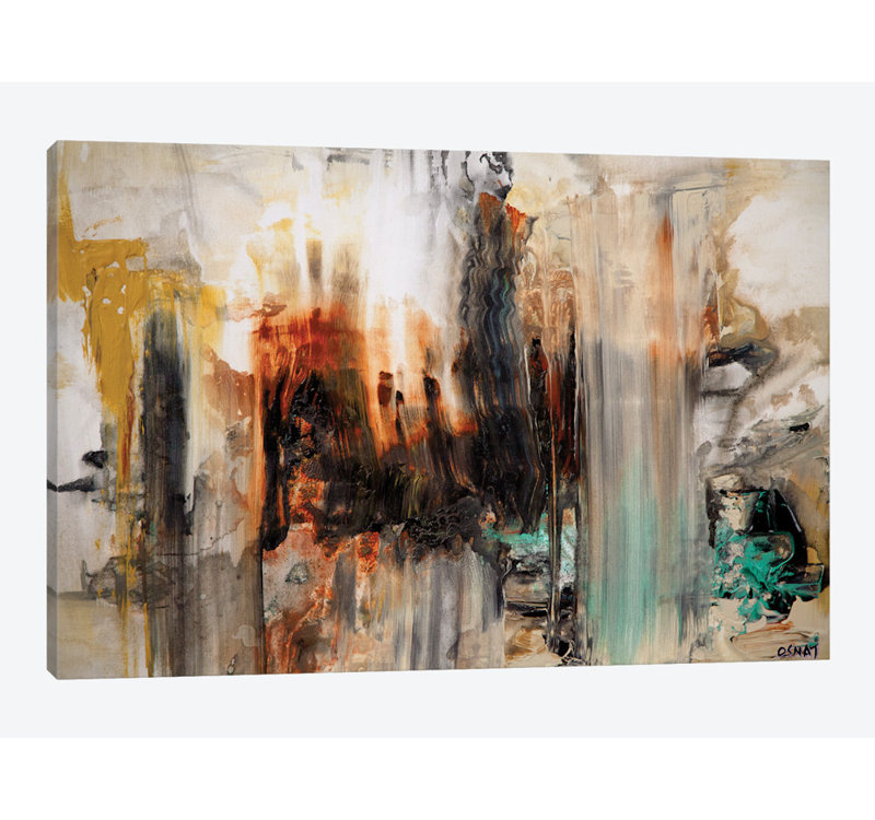 «Swiger Abstract», reproduction sur toile, H 26 po x l 40 po x P 1,5 po, Pas de tapis, Toile tendue