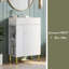 Meuble-lavabo blanc 21,6 po, armoire combinée