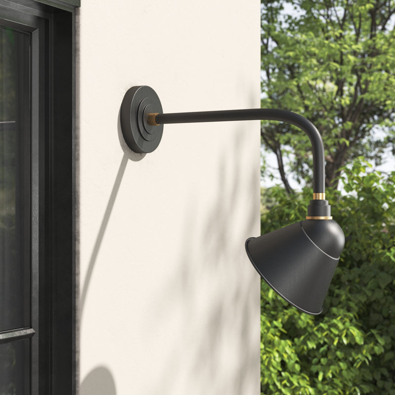 Luminaire de grange d'extérieur 1 lumière 20,5 po Bertram 1 ampoule, H 20,5 po x l 9 po x P 20 po, Noir texturé
