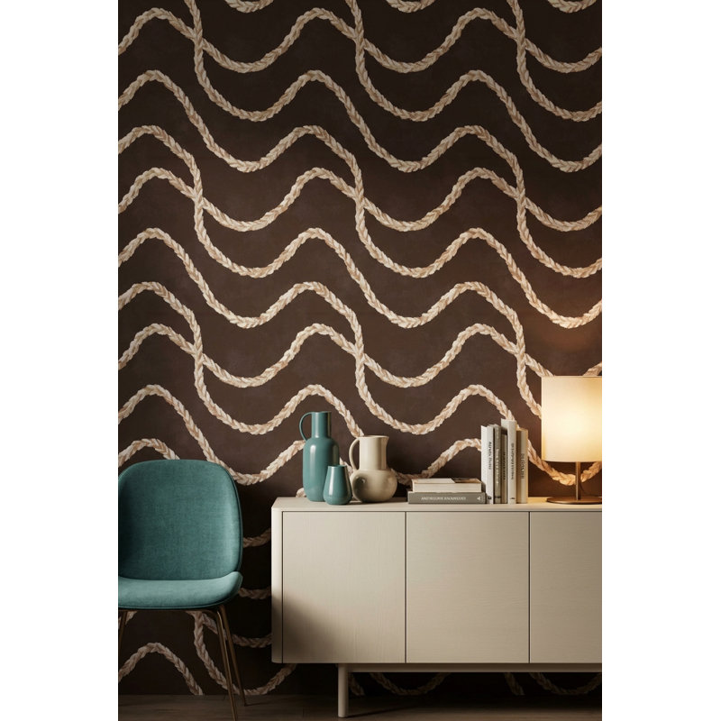 Adhésif mural zigzag rustique
