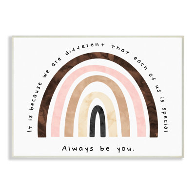 «Always Be You Expression Inspirational Diversity Rainbow» par Erica Billups - impression d'art textuel