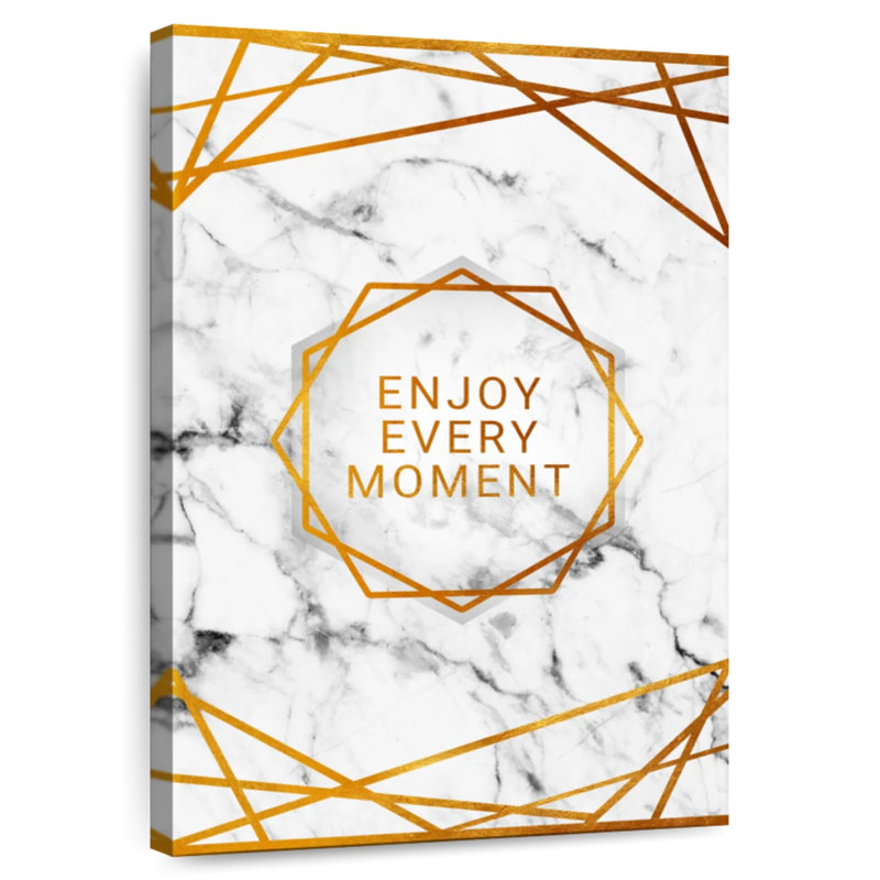 Tergel Enjoy Every Moment Geometric Typography, 45" H x 30" W