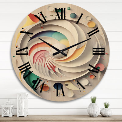Horloge murale moderne en bois Metamorphosis