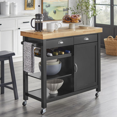 Nathaly Wood Kitchen Cart