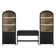 Sitarski 3 Piece Curved Waterfall Writing Desk with Arch Statement Cabinet Bookcases
