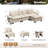 124" Modular Sectional Sofa with Ottoman, Oversized L-Shaped Deep Seat Couch with Wide Removable Armrests-224180785-224180787