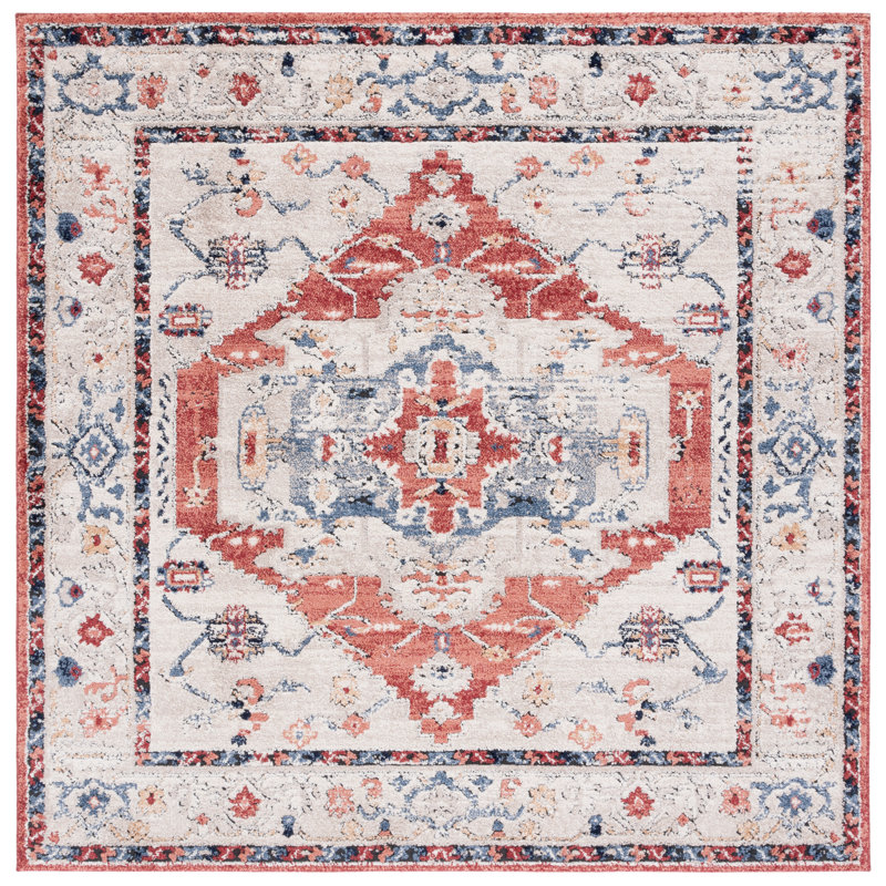 Luna Performance Oriental Rug, Square 6'7"