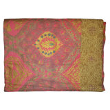 Peacock Linen Queen Bedspread