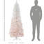 Grand sapin de Noël artificiel non éclairé avec branches réalistes et base en acier-1125143447