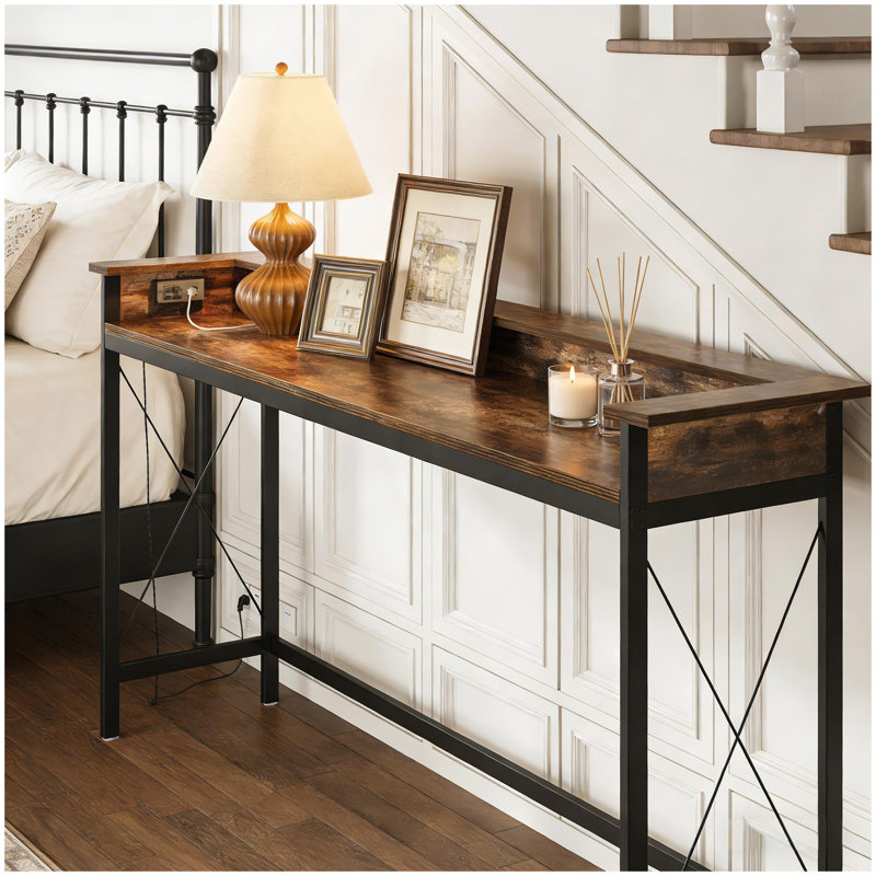 Table de canapé avec prise électrique, console, table de chevet