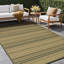 Tapis d'extérieur à rayures Shimeek, tapis d'extérieur en plastique imperméable, noir et brun, rectangulaire 8 pi x 10 pi-611305257-608252415