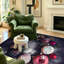 Tapis intérieur rouge lavable à la machine, motif beignes de Noël avec espace, pour décoration intérieure.-1648404073