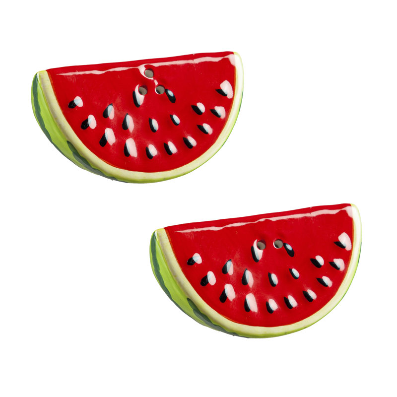 Watermelon Slices Ceramic Salt and Pepper Shaker Set