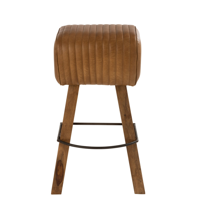 Laureano Upholstered and Velvet Bar Stool with Solid Wood Frame