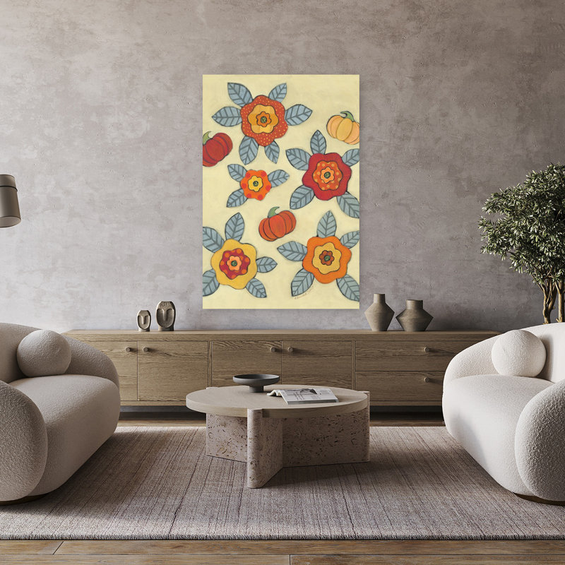 Art automnal de fleurs d'automne, H 48 po x l 32 po