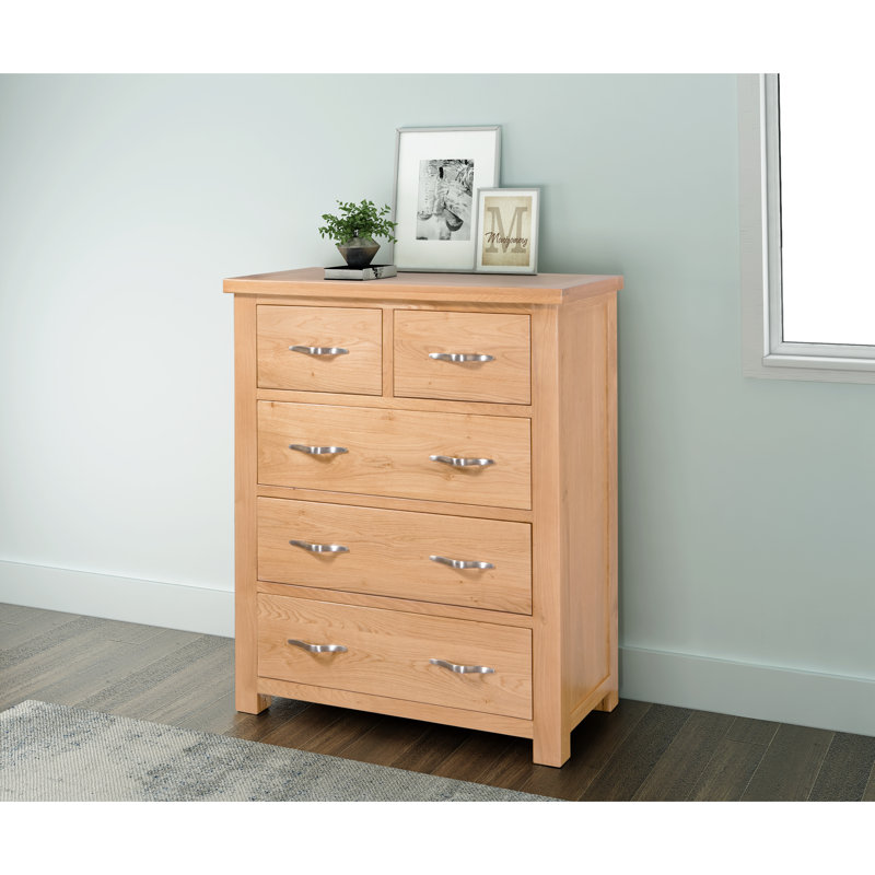 Aponte 95cm W 5 - Drawer Chest of Drawers