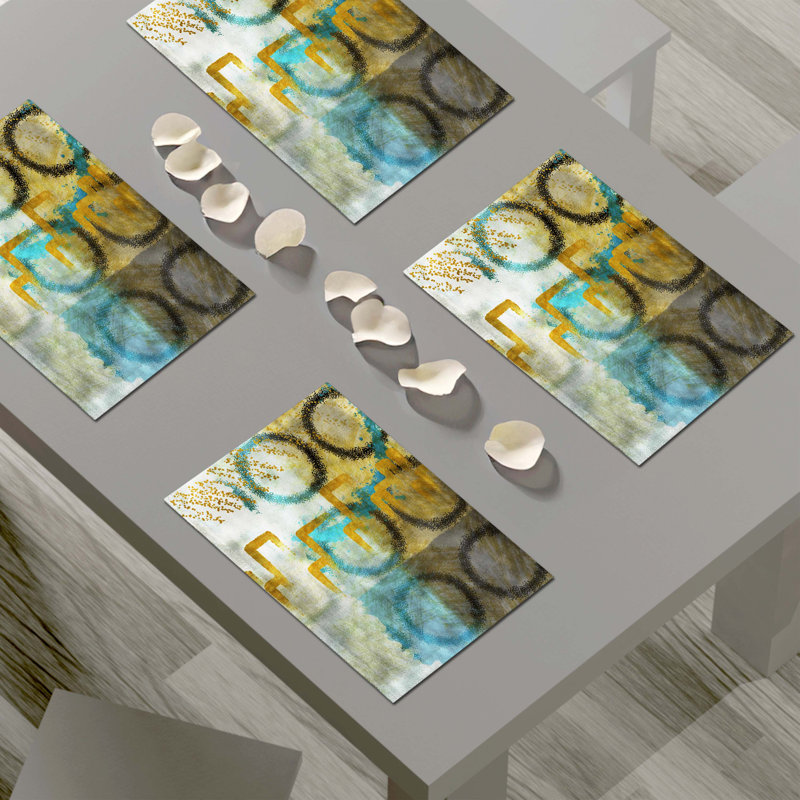 Polyester Abstract Rectangle Placemat