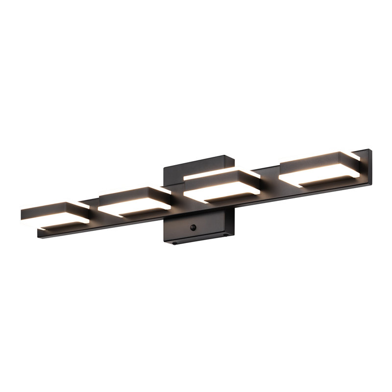 Charnessa Dimmable LED Vanity Light 3000K/4000K/5000K CCT Adjustable, 4, Matte Black