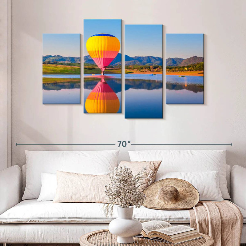 Hot Air Balloon Reflection, H 32 po x l 52 po