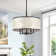 4-Light Natural Capiz Shell Drum Chandelier