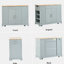Îlot de cuisine cannelé avec armoire de rangement pour poubelle, prise de courant, support de rangement interne, îlots de cuisine roulants sur 5 roues avec 3 tiroirs, 3 supports latéraux ouverts pour poubelle de 10 gallons, blanc-1555034872