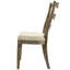 Les chaises d'appoint en chêne patiné (2 pièces) ajoutent du caractère à votre salle à manger avec (de 2) revêtement beige pour une sophistication