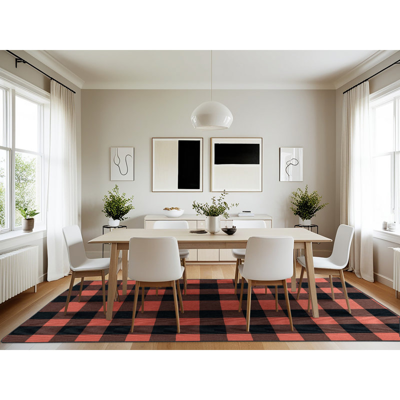 Machine Washable Botanical Brown Area Rug, Rectangle 7' x 10'