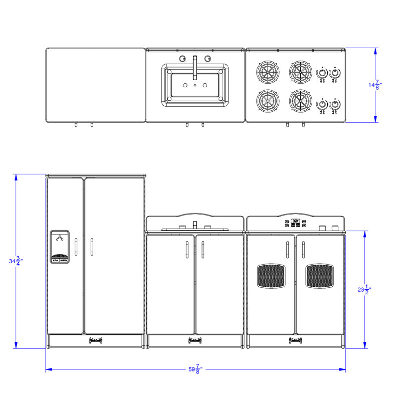 Jonti-Craft® Culinary Creations Play Kitchen 3 Piece Set
