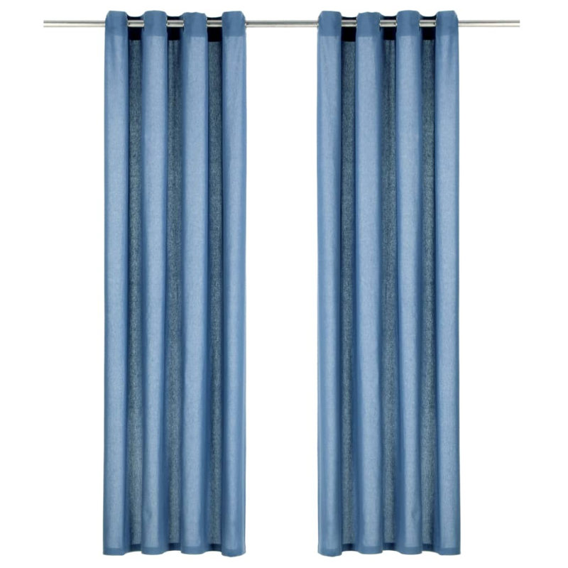 Nowicki Cotton Room Darkening Curtain Pair, 140 W x 245 D cm, Pink
