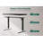 Zavira Adjustable Glass Top Metal Base Standing Desk With USB Port-1763313055
