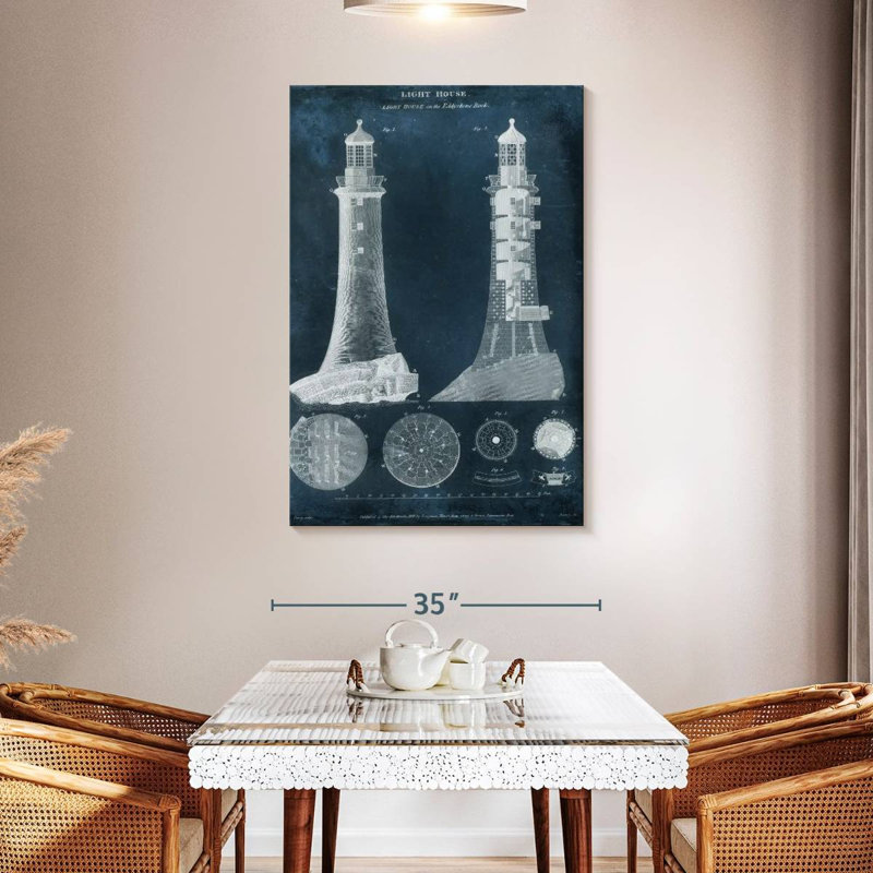 Laelle Lighthouse Blueprint, 48" H x 32" W