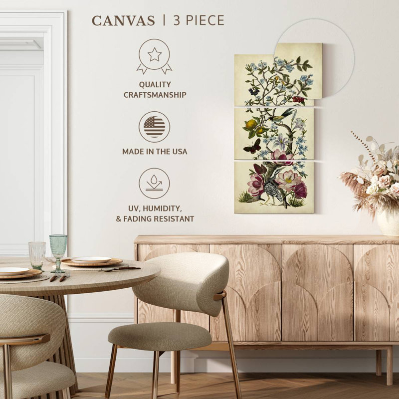 Chinoiserie Natura II, H 44 po x l 21 po