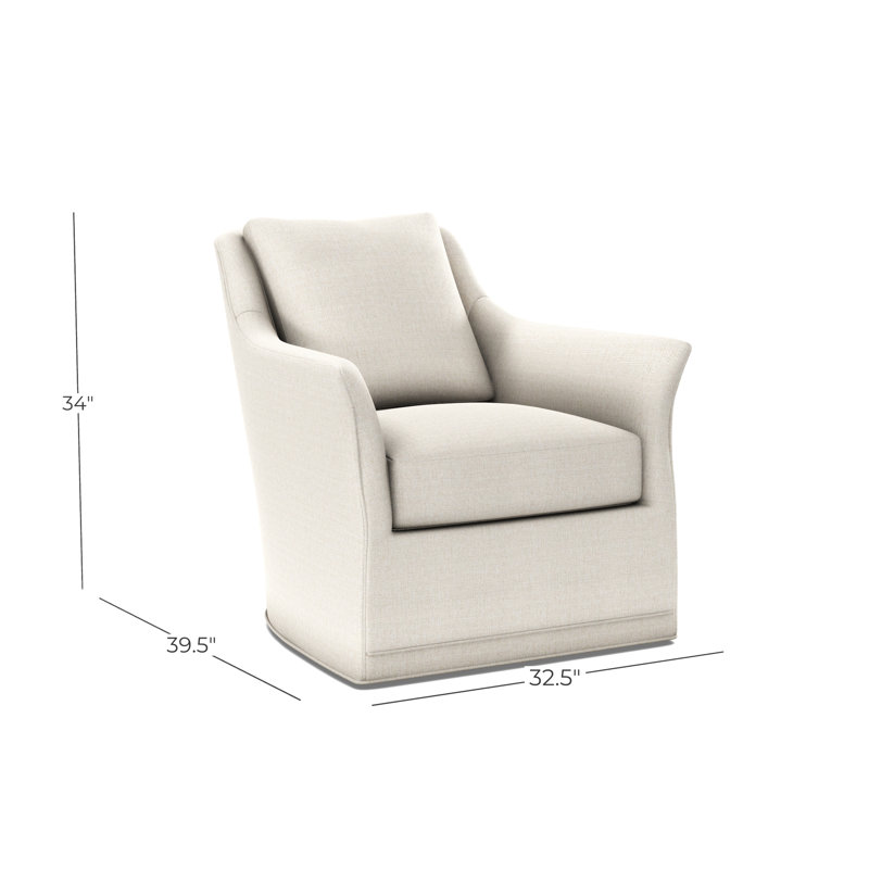 Arcadia Flared Arm Swivel Chair, Dresden Cloud