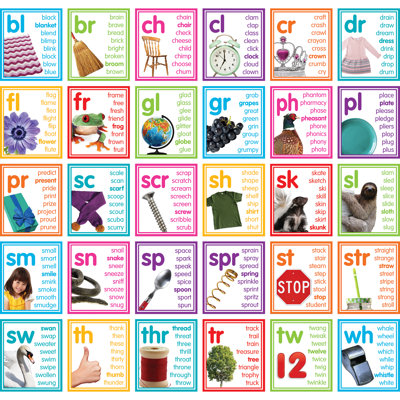 Teacher Created Resources Colourful Photo Cards Digraphs And Blends Bulletin Board Set